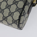 GUCCI GG Supreme Sherry Line Shoulder Bag PVC Navy Gold 001 4071 5 Auth 141349-16