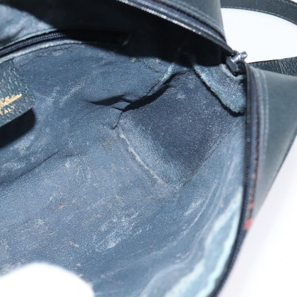 GUCCI GG Supreme Sherry Line Shoulder Bag PVC Navy Gold 001 4071 5 Auth 141349