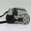 GUCCI GG Supreme Sherry Line Shoulder Bag PVC Navy Gold 001 4071 5 Auth 141349-3