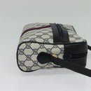 GUCCI GG Supreme Sherry Line Shoulder Bag PVC Navy Gold 001 4071 5 Auth 141349-4