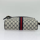 GUCCI GG Supreme Sherry Line Shoulder Bag PVC Navy Gold 001 4071 5 Auth 141349-5