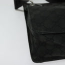 GUCCI GG Canvas Shoulder Bag Black Silver 120841 Auth 141350-9