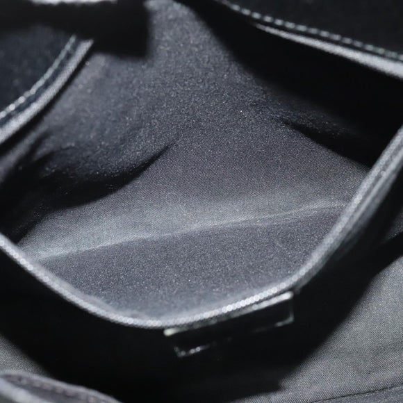 GUCCI GG Canvas Shoulder Bag Black Silver 120841 Auth 141350