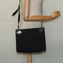 GUCCI GG Canvas Shoulder Bag Black Silver 120841 Auth 141350-20