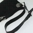 GUCCI GG Canvas Shoulder Bag Black Silver 120841 Auth 141350-7