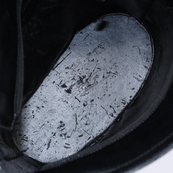 GUCCI Shoulder Bag Enamel Black Gold 001 1448 1814 Auth 141355