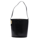 GUCCI Shoulder Bag Enamel Black Gold 001 1448 1814 Auth 141355-2