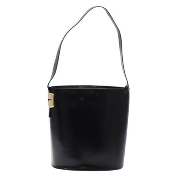 GUCCI Shoulder Bag Enamel Black Gold 001 1448 1814 Auth 141355 - 0