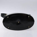 GUCCI Shoulder Bag Enamel Black Gold 001 1448 1814 Auth 141355-9