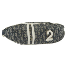 Christian Dior Trotter Canvas Waist bag Nylon Navy Silver Auth 141356