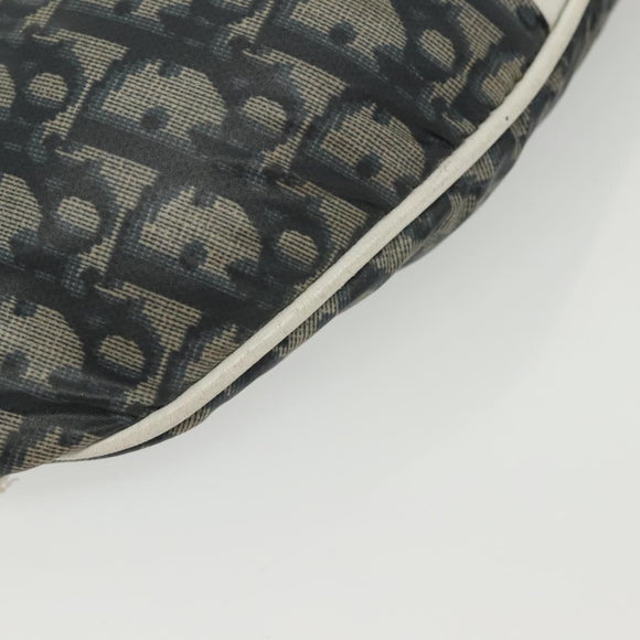 Christian Dior Trotter Canvas Waist bag Nylon Navy Silver Auth 141356A