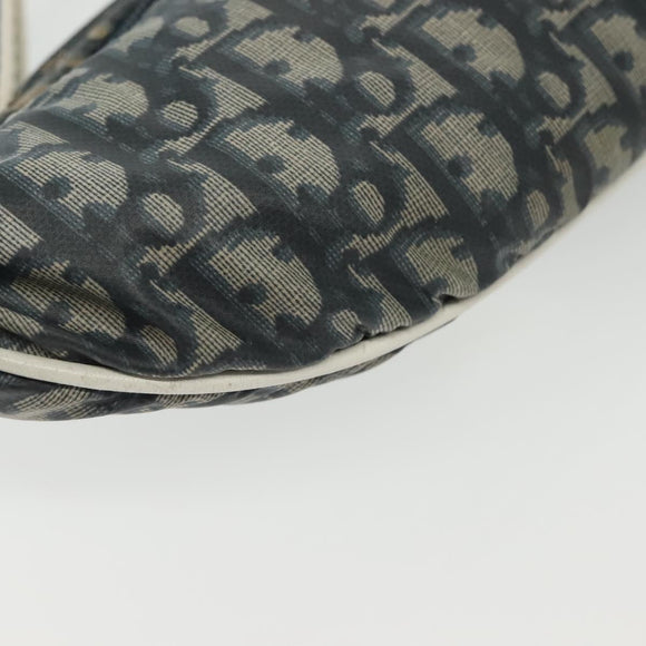 Christian Dior Trotter Canvas Waist bag Nylon Navy Silver Auth 141356