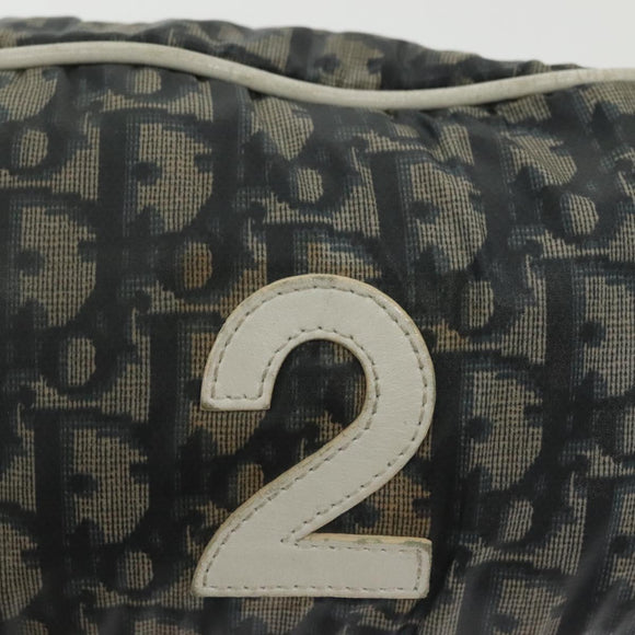 Christian Dior Trotter Canvas Waist bag Nylon Navy Silver Auth 141356