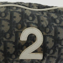 Christian Dior Trotter Canvas Waist bag Nylon Navy Silver Auth 141356A-9