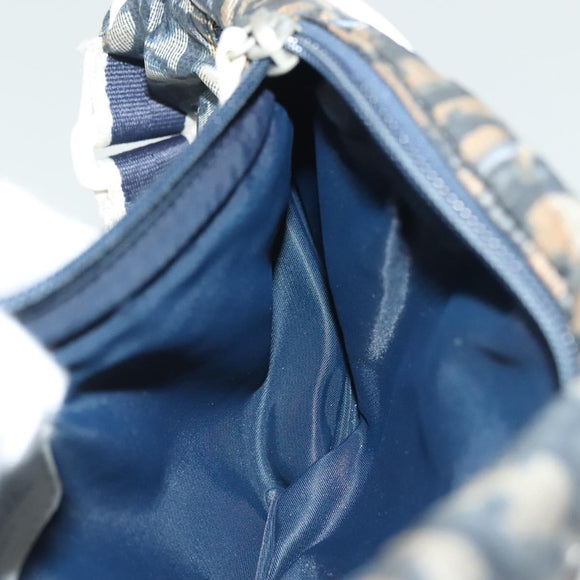 Christian Dior Trotter Canvas Waist bag Nylon Navy Silver Auth 141356A