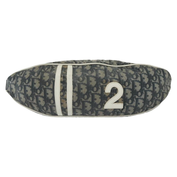 Christian Dior Trotter Canvas Waist bag Nylon Navy Silver Auth 141356