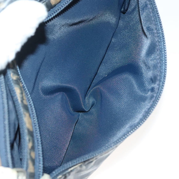 Christian Dior Trotter Canvas Waist bag Nylon Navy Silver Auth 141356A