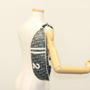 Christian Dior Trotter Canvas Waist bag Nylon Navy Silver Auth 141356-22