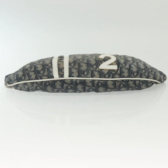 Christian Dior Trotter Canvas Waist bag Nylon Navy Silver Auth 141356