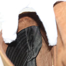 PRADA Chain Kaye Shoulder Bag Velor Beige Gold Auth 141360-20