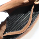 PRADA Chain Kaye Shoulder Bag Velor Beige Gold Auth 141360-21