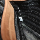 PRADA Chain Kaye Shoulder Bag Velor Beige Gold Auth 141360-22