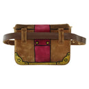 PRADA Chain Kaye Shoulder Bag Velor Beige Gold Auth 141360-3