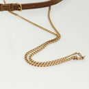 PRADA Chain Kaye Shoulder Bag Velor Beige Gold Auth 141360-9