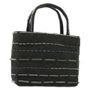 PRADA Hand Bag Canvas Black Auth 141361-1