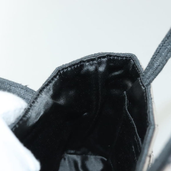 PRADA Hand Bag Canvas Black Auth 141361