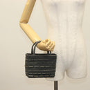 PRADA Hand Bag Canvas Black Auth 141361-20