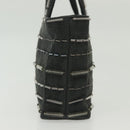 PRADA Hand Bag Canvas Black Auth 141361-3