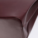 CARTIER Trinity Hand Bag Leather Bordeaux Gold Silver Auth 141366-15