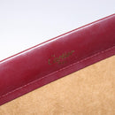 CARTIER Trinity Hand Bag Leather Bordeaux Gold Silver Auth 141366-10