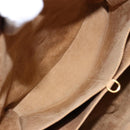 CARTIER Trinity Hand Bag Leather Bordeaux Gold Silver Auth 141366-11