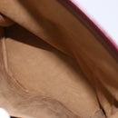 CARTIER Trinity Hand Bag Leather Bordeaux Gold Silver Auth 141366-12