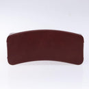 CARTIER Trinity Hand Bag Leather Bordeaux Gold Silver Auth 141366-5