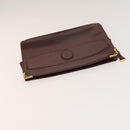 CARTIER Must Line Clutch Bag Leather 5Set Bordeaux Gold Auth 141368-19