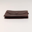 CARTIER Must Line Clutch Bag Leather 5Set Bordeaux Gold Auth 141368-20