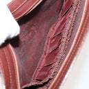 CARTIER Must Line Clutch Bag Leather 5Set Bordeaux Gold Auth 141368-26