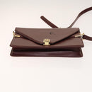 CARTIER Must Line Bag Leather Suede 5Set Bordeaux Auth 141369-11