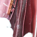 CARTIER Must Line Bag Leather Suede 5Set Bordeaux Auth 141369-12