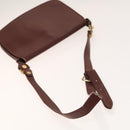 CARTIER Must Line Bag Leather Suede 5Set Bordeaux Auth 141369-15