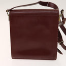 CARTIER Must Line Bag Leather Suede 5Set Bordeaux Auth 141369-20