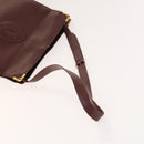 CARTIER Must Line Bag Leather Suede 5Set Bordeaux Auth 141369-27