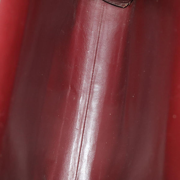 CARTIER Must Line Bag Leather Suede 5Set Bordeaux Auth 141369