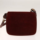 CARTIER Must Line Bag Leather Suede 5Set Bordeaux Auth 141369-3