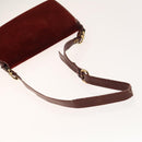 CARTIER Must Line Bag Leather Suede 5Set Bordeaux Auth 141369-4