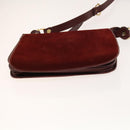 CARTIER Must Line Bag Leather Suede 5Set Bordeaux Auth 141369-6