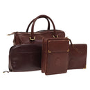 CARTIER Must Line Bag Leather 4Set Bordeaux Auth 141370-1